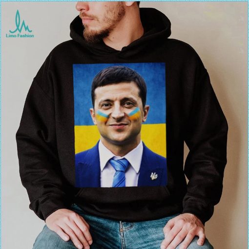 Ukraine Flag Ukrainian President Zelensky Hero Grunge Design shirt