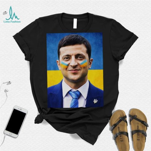 Ukraine Flag Ukrainian President Zelensky Hero Grunge Design shirt