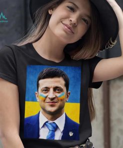 Ukraine Flag Ukrainian President Zelensky Hero Grunge Design shirt