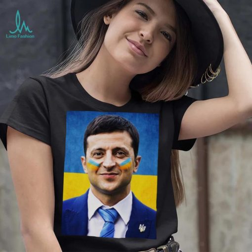 Ukraine Flag Ukrainian President Zelensky Hero Grunge Design shirt