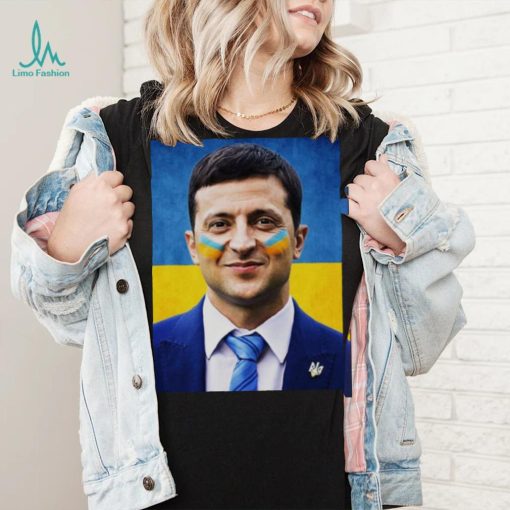 Ukraine Flag Ukrainian President Zelensky Hero Grunge Design shirt