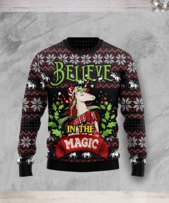 Unicorn Believe In The Magic Christmas Ugly Christmas Sweater