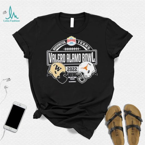 Washington Vs Texas 2022 Valero Alamo Bowl Dueling Helmet Shirt