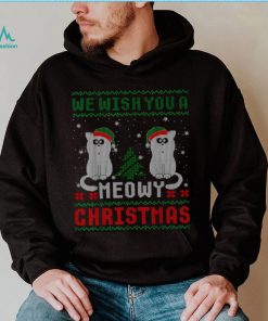 We Wish You A Meowy Cat Ugly Christmas T Shirt