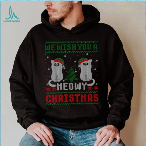 We Wish You A Meowy Cat Ugly Christmas T Shirt