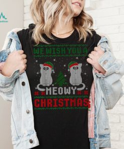 We Wish You A Meowy Cat Ugly Christmas T Shirt