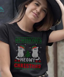 We Wish You A Meowy Cat Ugly Christmas T Shirt