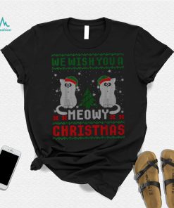 We Wish You A Meowy Cat Ugly Christmas T Shirt