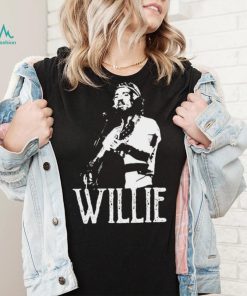 White The Stencil Willie Nelson Shirt