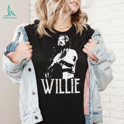 White The Stencil Willie Nelson Shirt