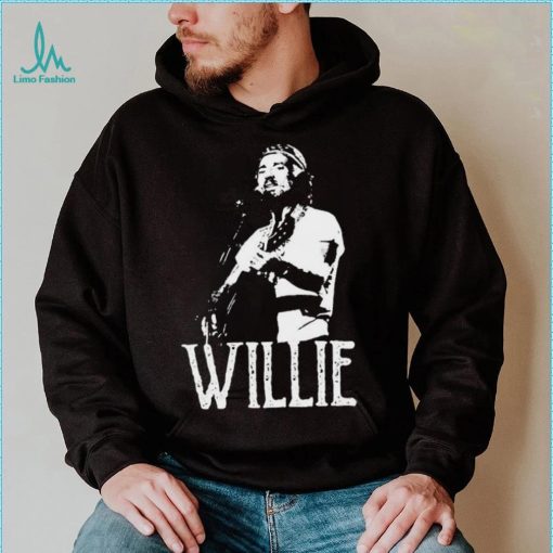 White The Stencil Willie Nelson Shirt