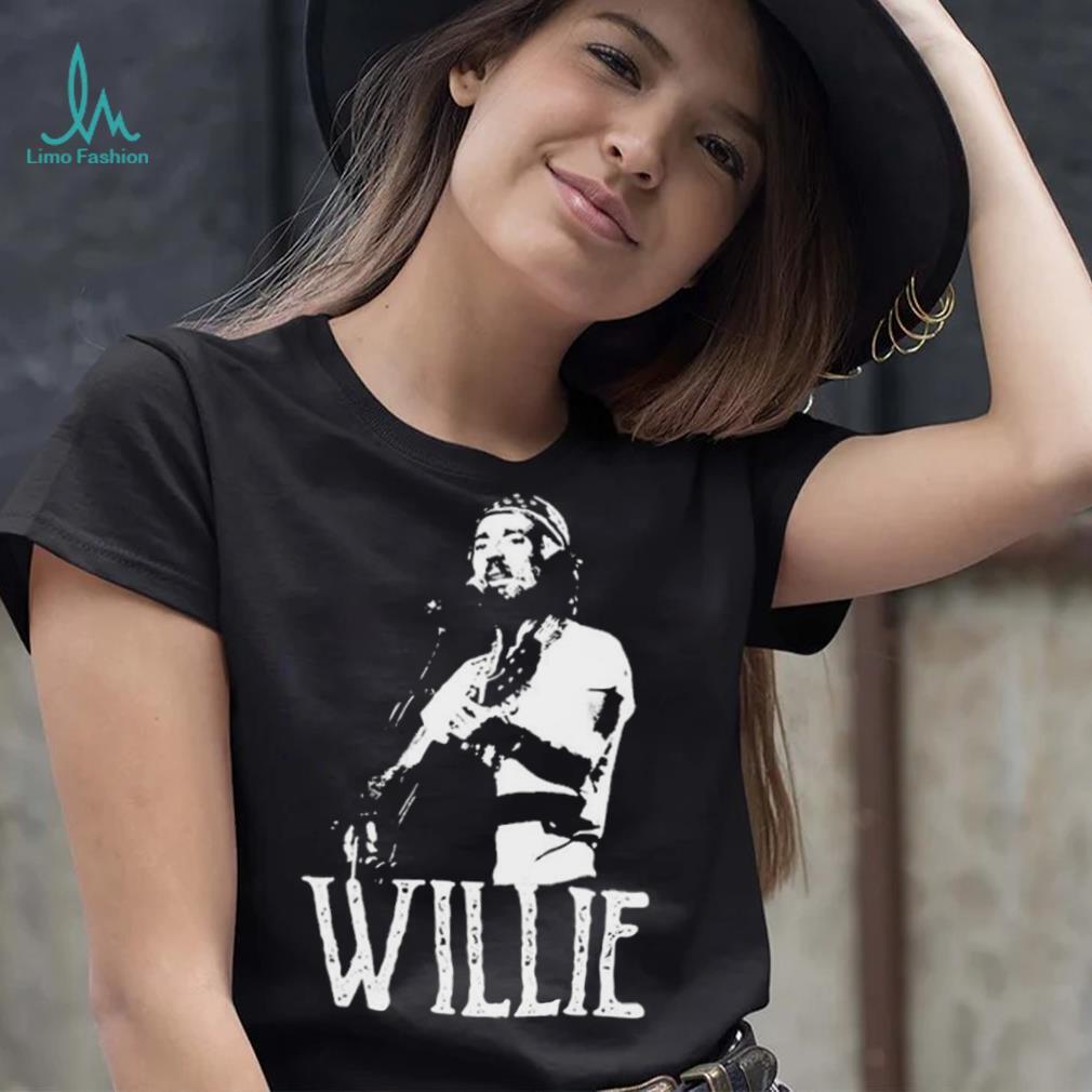 White The Stencil Willie Nelson Shirt White The Stencil Willie Nelson Shirt