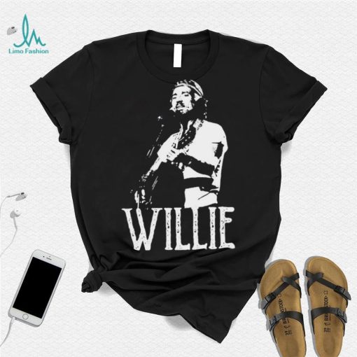 White The Stencil Willie Nelson Shirt