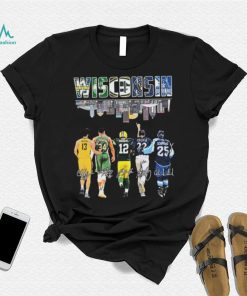 Wisconsin Ighodaro Antetokounmpo Rodgers Yelich Signatures Shirt