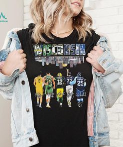 Wisconsin Ighodaro Antetokounmpo Rodgers Yelich Signatures Shirt