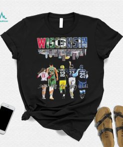 Wisconsin Skyline Sports Team Players Signatures Shirt