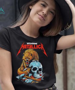 Wolverine Metallica Scholars wolf and skull shirt