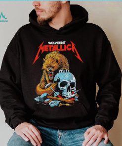 Wolverine Metallica Scholars wolf and skull shirt