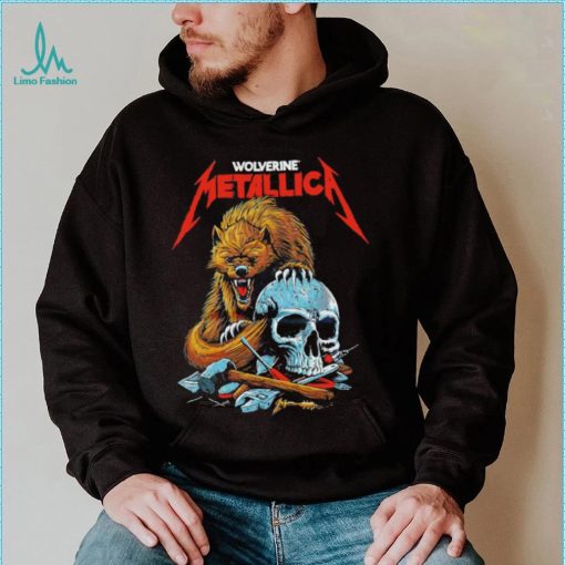 Wolverine Metallica Scholars wolf and skull shirt