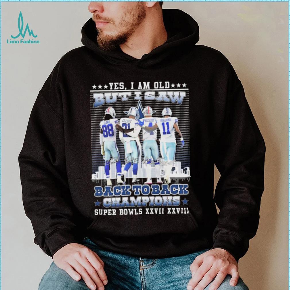 Yes I Am Old But I Saw Dallas Cowboys Back To Back Champions Super Bowl  Shirt - Limotees