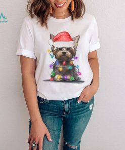 Yorkie Mom Shirt, Dog LoverTshirt, Ugly Christmas Sweater, Pet Holiday Lights