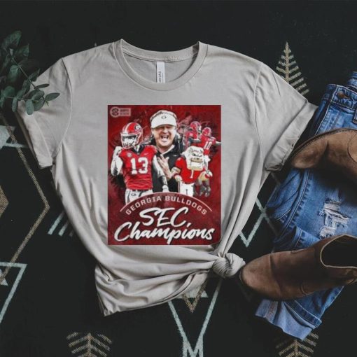 georgia bulldogs 2022 sec champions poster t shirt t shirt