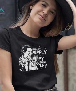 it is a bit nipplyI mean nippy what am I saying nipple Clark Griswold ugly christmas shirt