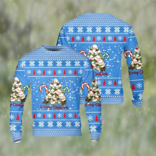 merry christmas baseball ugly christmas sweater