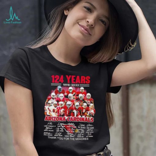 124 Years 1898 2022 Thank You For The Memories Arizona Cardinals T shirt