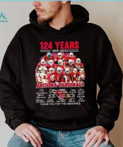 124 Years 1898 2022 Thank You For The Memories Arizona Cardinals T shirt