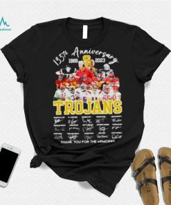 135th USC Trojans anniversary 1888 2023 thank you for the memories signatures shirt