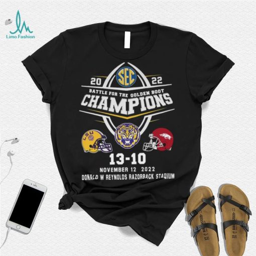 2022 Battle For The Golden Boot Champions LSU Tigers 13 20 Arkansas Razorbacks Shirt