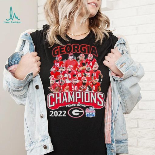 2022 Georgia Bulldogs Champions Peach Bowl football shirt