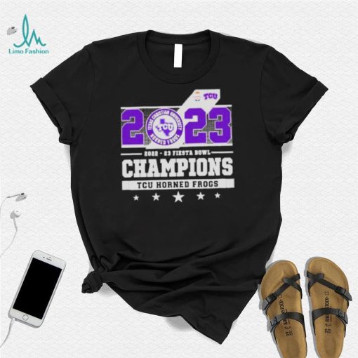 2023 Fiesta Bowl Champions Tcu Horned Frogs matchup shirt