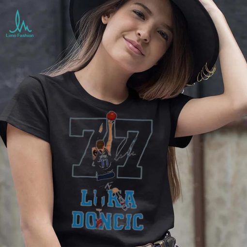 #77 Dallas team player and so high basketball luka doncic shirt