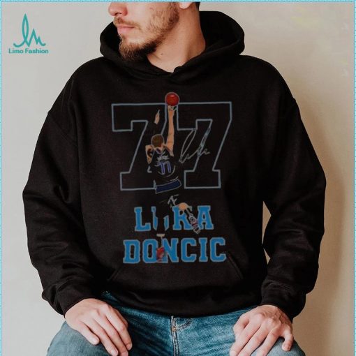 #77 Dallas team player and so high basketball luka doncic shirt