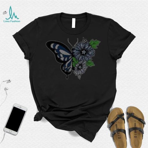 Butterfly and sunflower Dallas Cowboys logo 2023 shirt