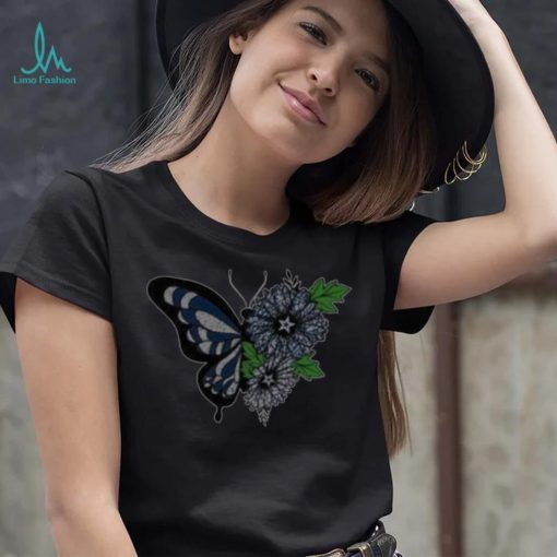 Butterfly and sunflower Dallas Cowboys logo 2023 shirt