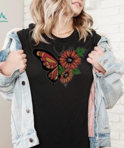 Butterfly and sunflower Kansas city Chiefs logo 2023 shirt