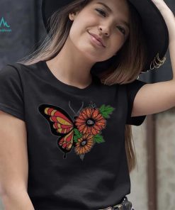 Butterfly and sunflower Kansas city Chiefs logo 2023 shirt