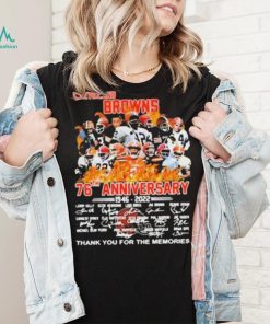 Cleveland Browns 76th Anniversary Signature Thank You For The Memories Shirt