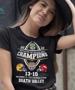 Death Valley 2022 Battle For The Golden Boot Champions LSU Tigers 13 20 Arkansas Razorbacks Shirt