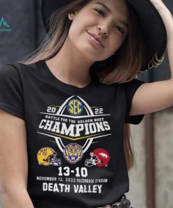 Death Valley Champions Battle For The Golden Boot 2022 LSU Tigers 13 10 Arkansas Razorbacks Shirt