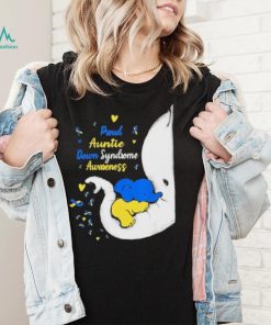 Elephant Proud Auntie Down Syndrome Awareness Shirt