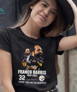 Franco Harris 1950 2022 32 Years Thank You For The Memories Franco Harris T Shirt