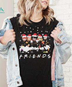 Friends Harry Potter Chibi Santa Hat Tv Show Merry Christmas Shirt