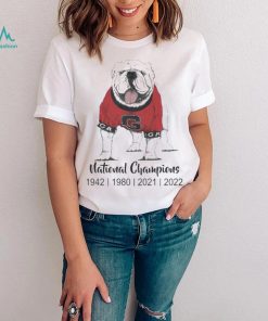 Georgia Bulldog Dawgs UGA 4 Time National champions Shirt