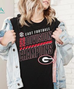 Georgia Bulldogs 2022 SEC East Division Football Champions Slanted Knockout T Shirt