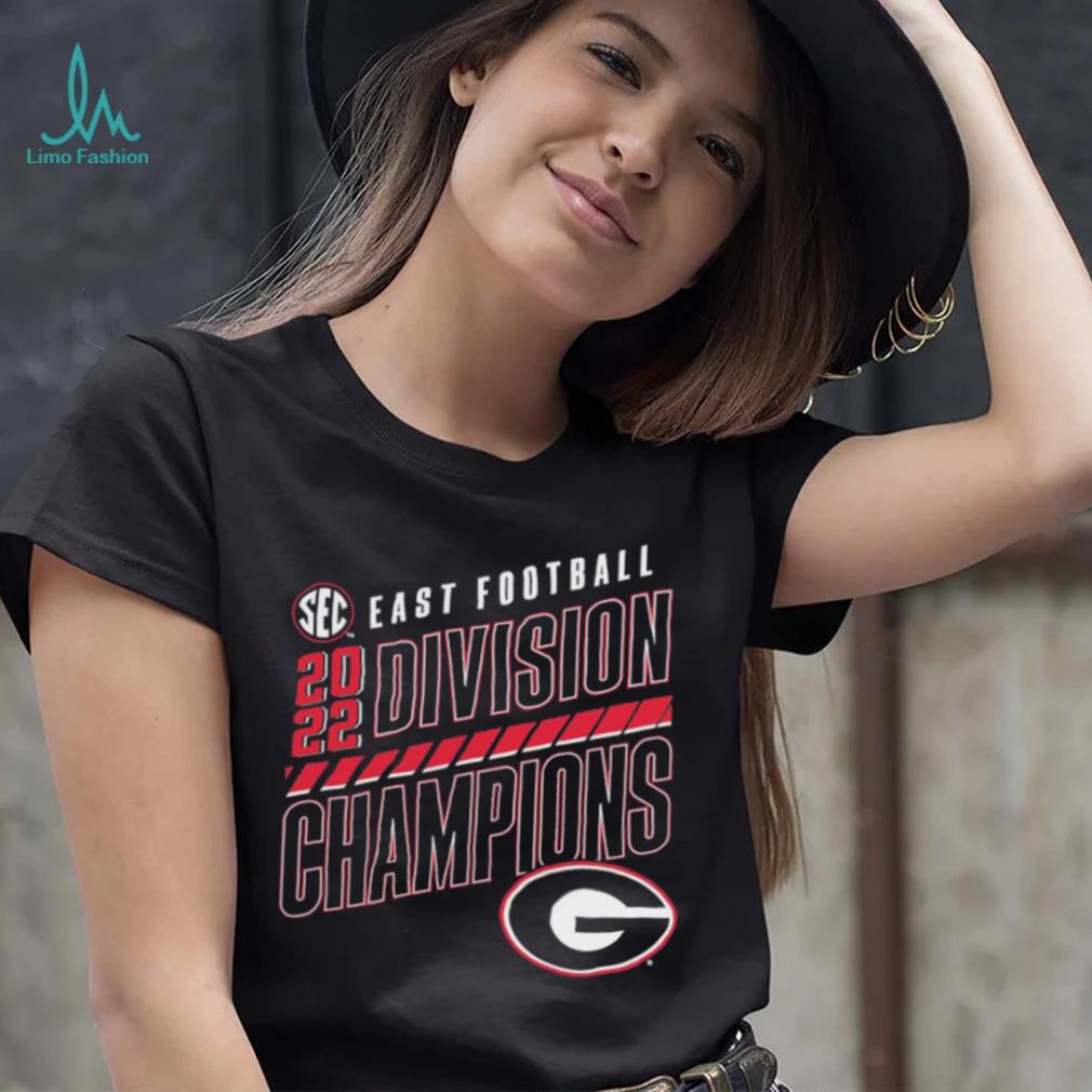Georgia Bulldogs 2022 SEC East Division Football Champions Slanted Knockout T Shirt Georgia Bulldogs 2022 SEC East Division Football Champions Slanted Knockout T Shirt