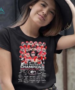 Georgia Bulldogs Football Team 2023 National Champions Signatures T Shirt